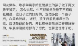爆料华晨宇亲子鉴定视频,真相背后引发热议